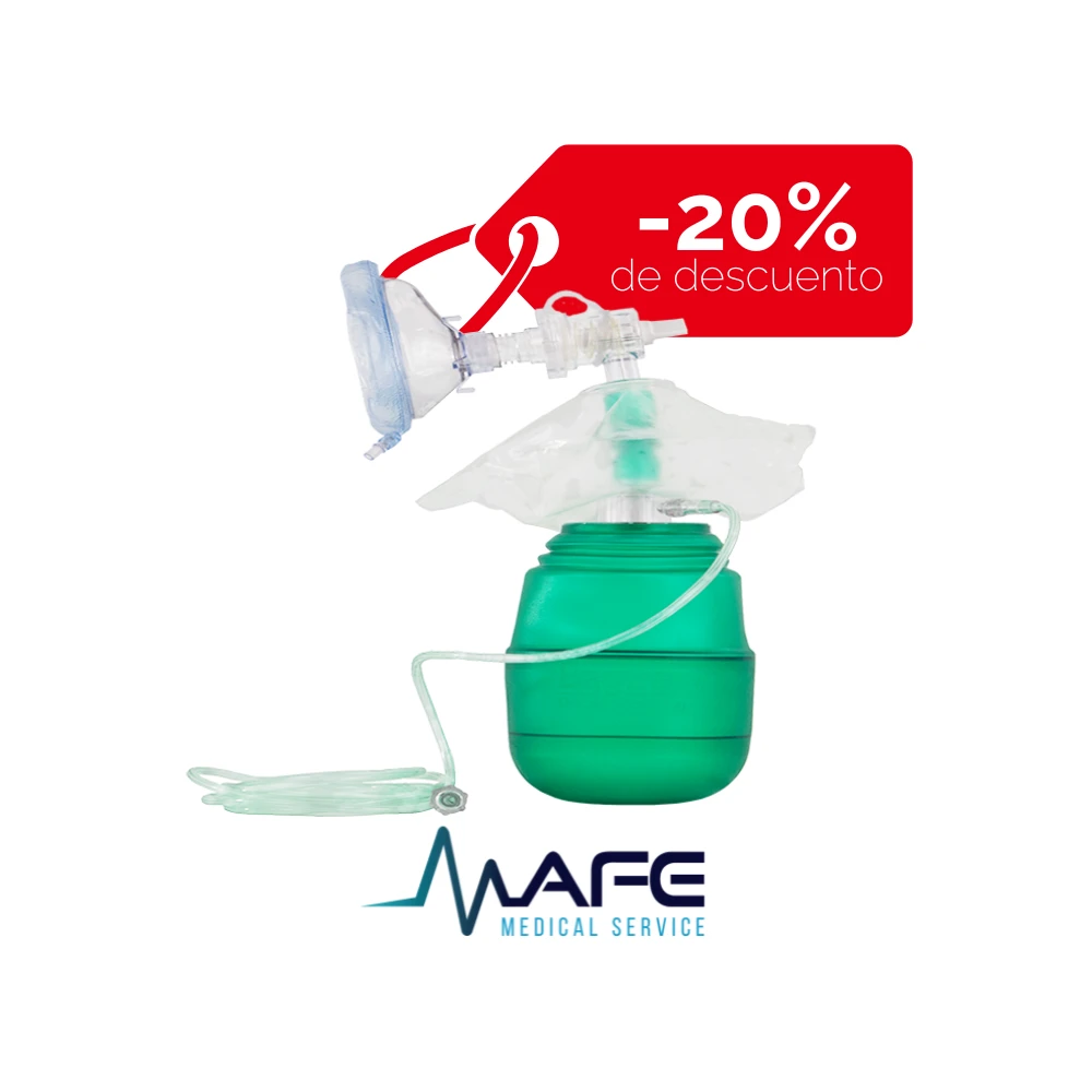 Resucitador manual con mascarilla, reservorio desechable y valvula PEEP Ambu ajustable de la marca Westmed