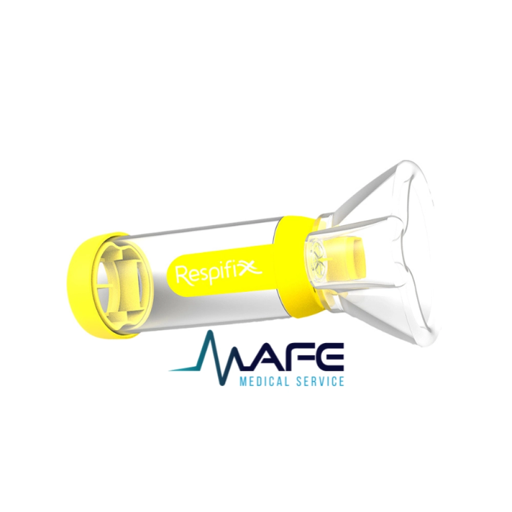 Cámara espaciadora de plástico transparente con mascarilla, apta para inhaladores de dosis medida en pacientes pediátricos