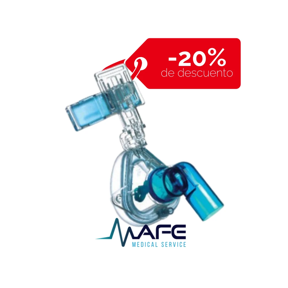 Mascarilla nasal no ventilada Dräger ClassicStar® de tamaño chico, de plástico transparente con arnés y almohadilla de silicona.