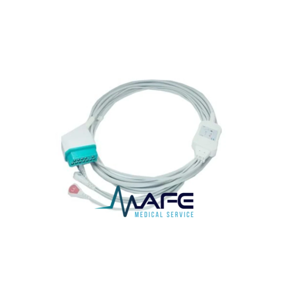 Cable ECG de una pieza compatible con monitores Nihon Kohden y Spacelabs.