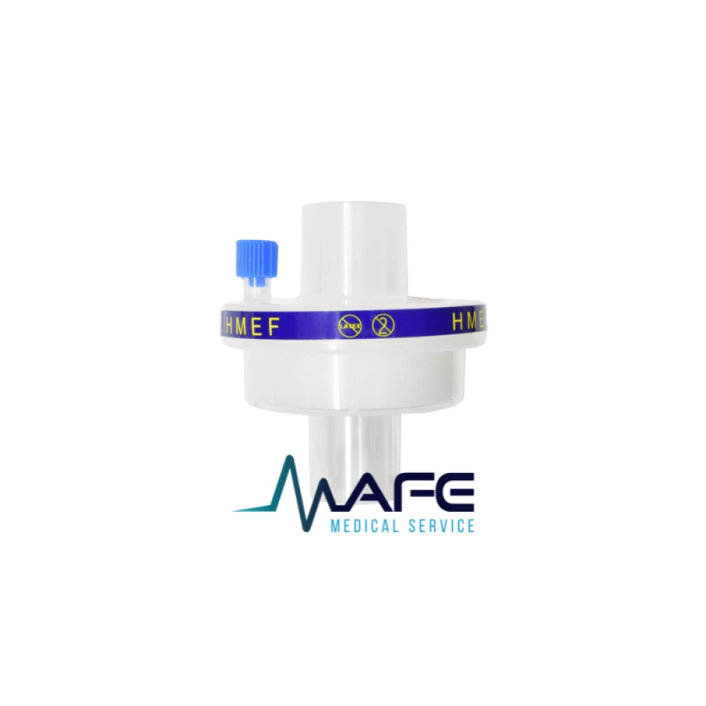 Filtro HMEF o nariz artificial adulto para ventilación mecánica con conectores y tapa de muestreo - MAFE Medical Service