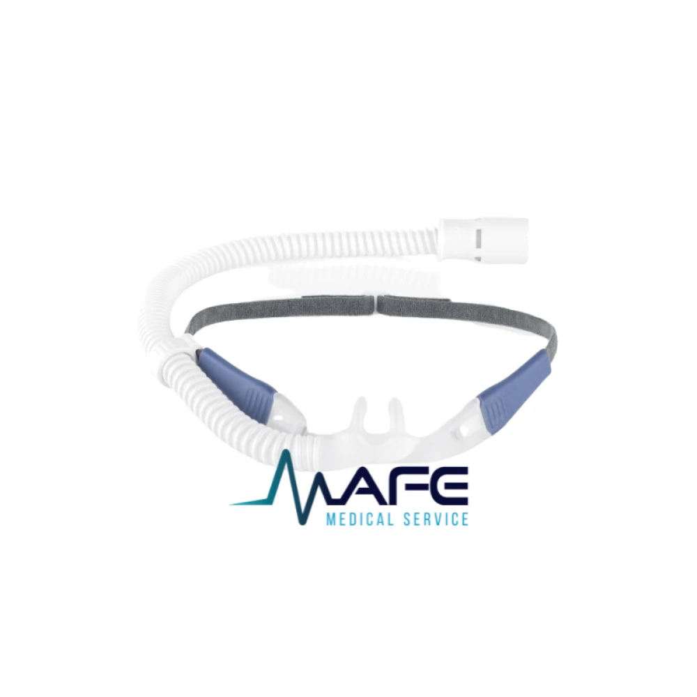 Cánula nasal Optiflow+ de alto flujo Fisher & Paykel, con tubo corrugado blanco y arnés para la cabeza, ideal para usar con humidificadores AIRVO y MR850.