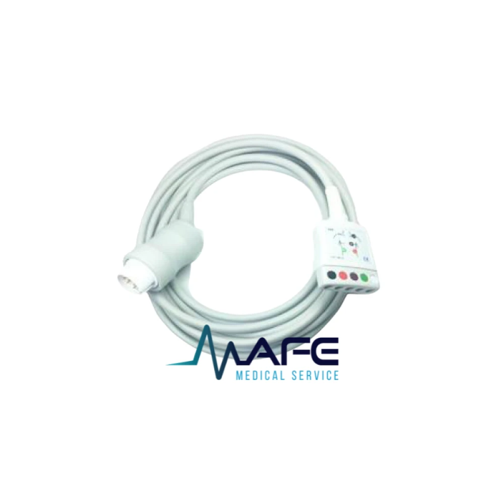 Cable troncal ECG de color gris, con conector D-sub para monitores Mindray PM5000, PM6000, T5 y T8