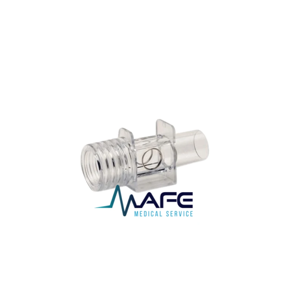 Adaptador transparente para capnografía Drager con conectores, compatible con modelos Capnoplus